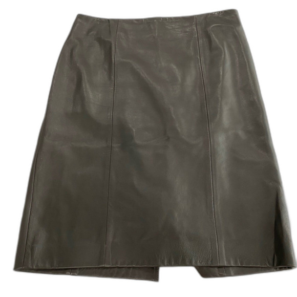 Talbots Skirt Women’s Size 6 Color Brown Leather Lined - Picture 8 of 10